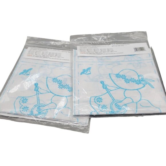 Jack Dempsey Needle Art Nursery Quilt Squares 9" Girls Pattern #21 Two Packs - Picture 6 of 8